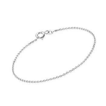 Anchor Facet 14 ct white gold bracelet